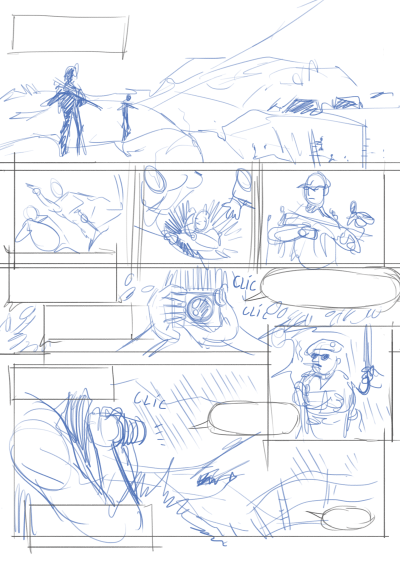 Old comic beginning sketch